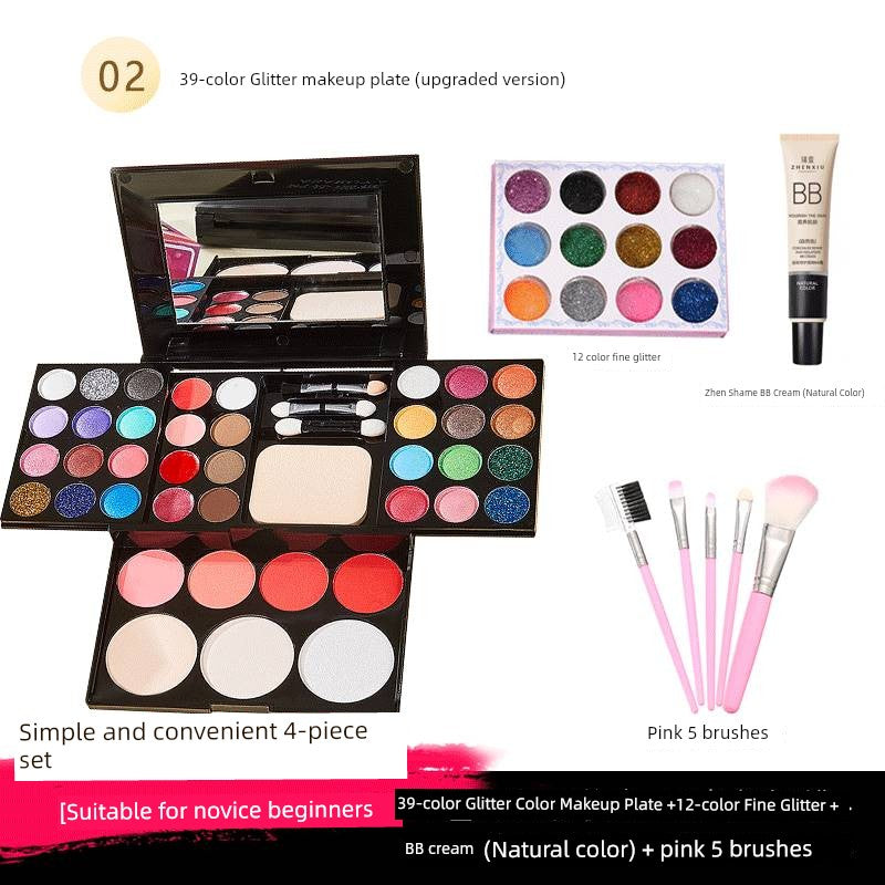 39 Colors Cosmetic Powder Box Makeup Set Complete Set Non-Toxic Stage Performance Eye Shadow Plate Kids 61 Blush Shopifynow