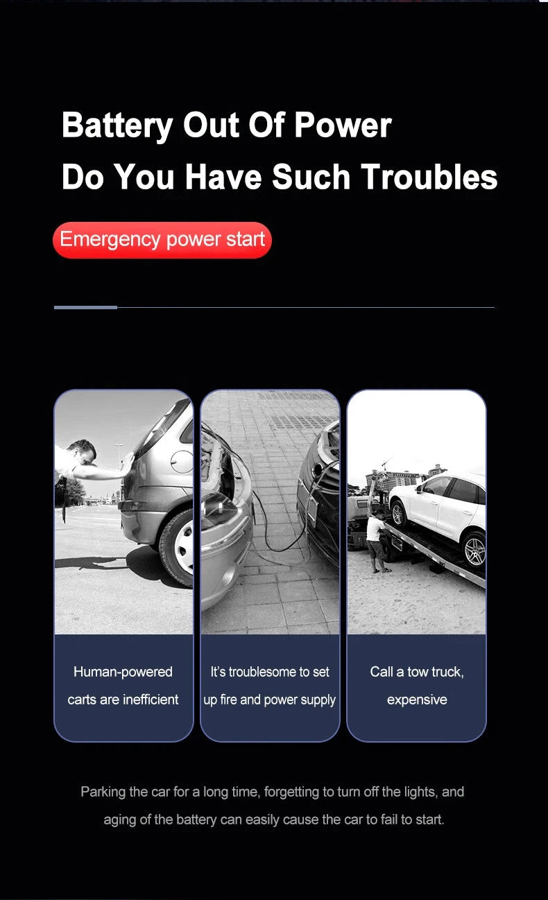 EAFC 12V Car Jump Start 600A-2000A Car Battery Starter Booster Auto Starting Device Emergency Start Portable Power Bank Shopifynow