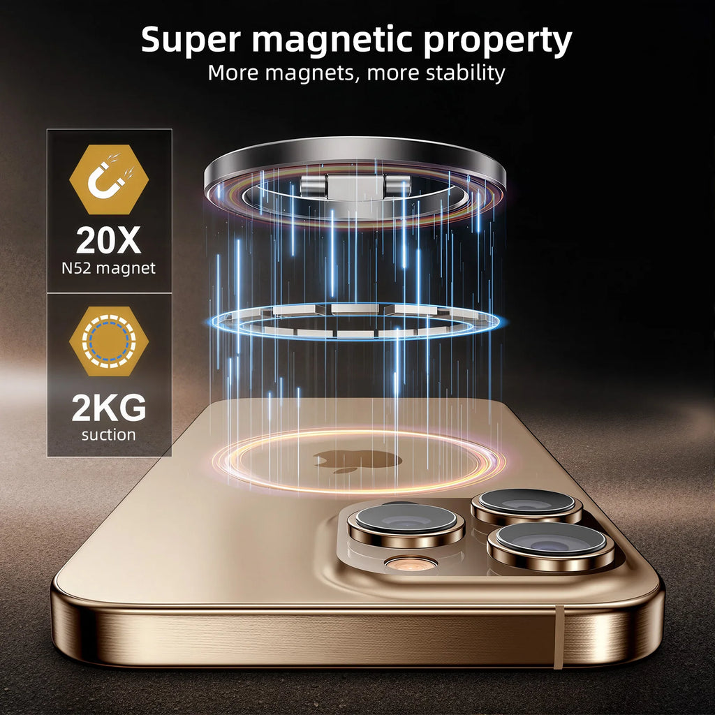 Dual Side Magnetic Car Phone Holder for Magsafe Car Dashboard Mount 360° Rotation Phone Holder for iPhone 17 16 15 Android