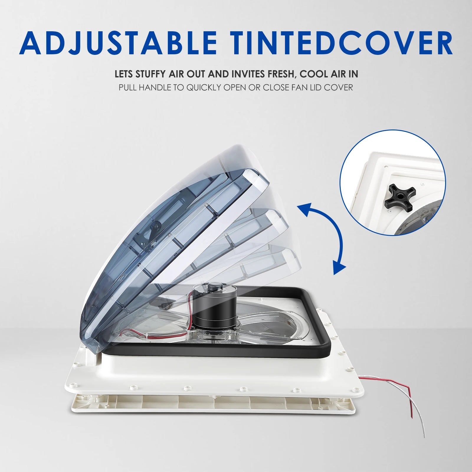 3 Speed 40x40cm Caravan RV Roof Skylight Motorhomes Vents with Rain Sensor 12V High Air Volume Electric RV Roof Vents Fan Shopifynow