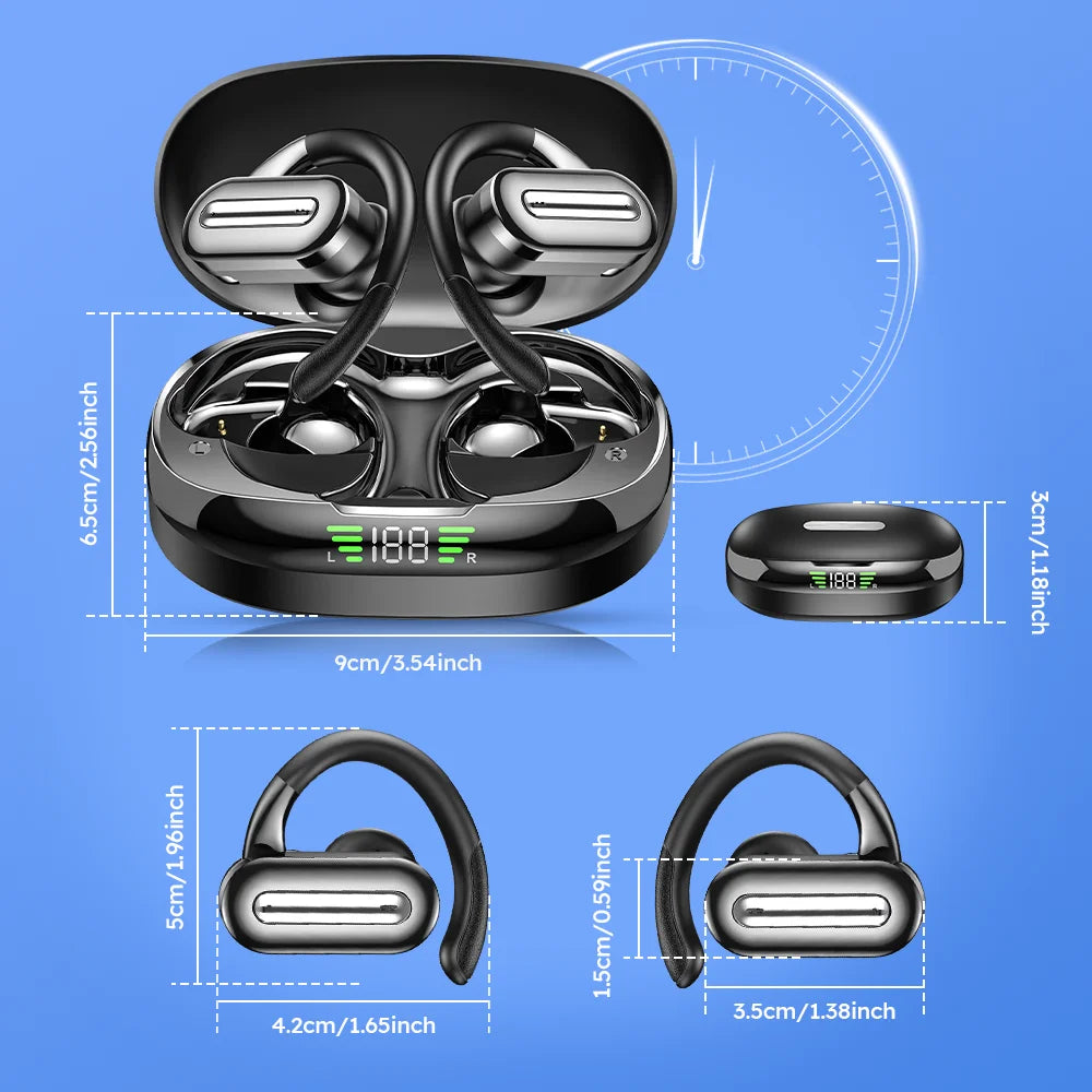 Bluetooth Earphone 20 Hours Play Time Swimming Waterproof Earbuds Dual Wear Style Sport Wireless Headset TWS Ipx7 Earbuds Stereo Shopifynow