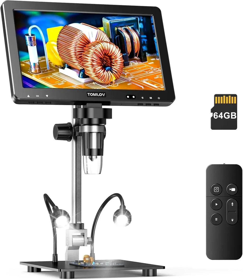DM9 Max 10.1" HD IPS HDMI Digital Microscope 1500X 20MP Coin Microscope for Error Coins LCD Soldering Magnifier for Adult Shopifynow
