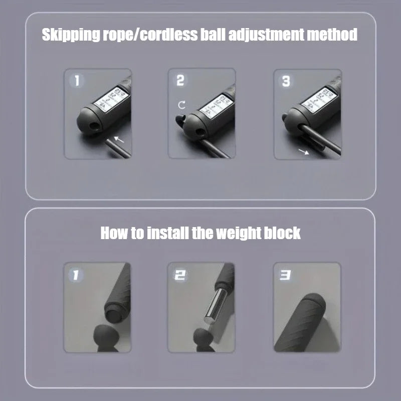 Jump rope for adults, cordless and countable fitness training jump rope,suitable for indoor and outdoor use,Christmas gift Shopifynow