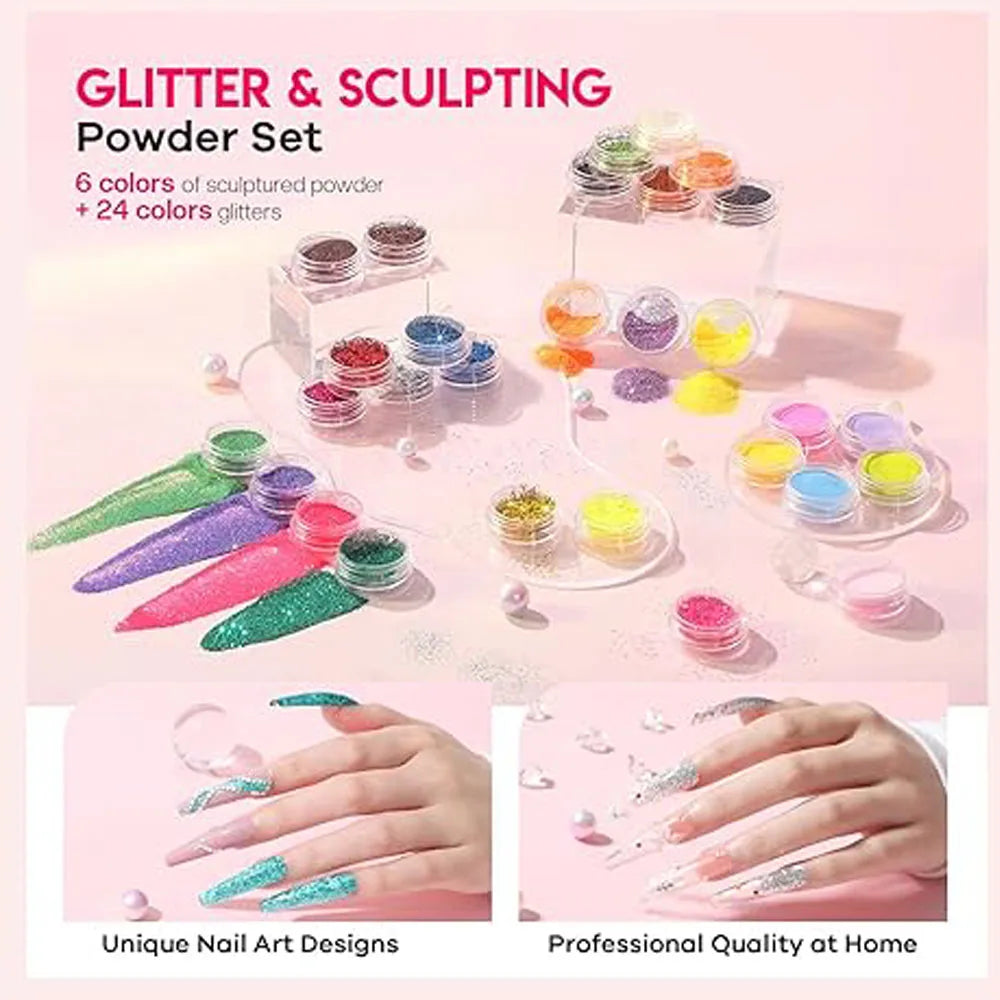 Acrylic Nail Kit Acrylic Powder With Acrylic Liquid For Gel Nails With UV Lamp For Gel Nails Set DIY Gifts For Women Shopifynow