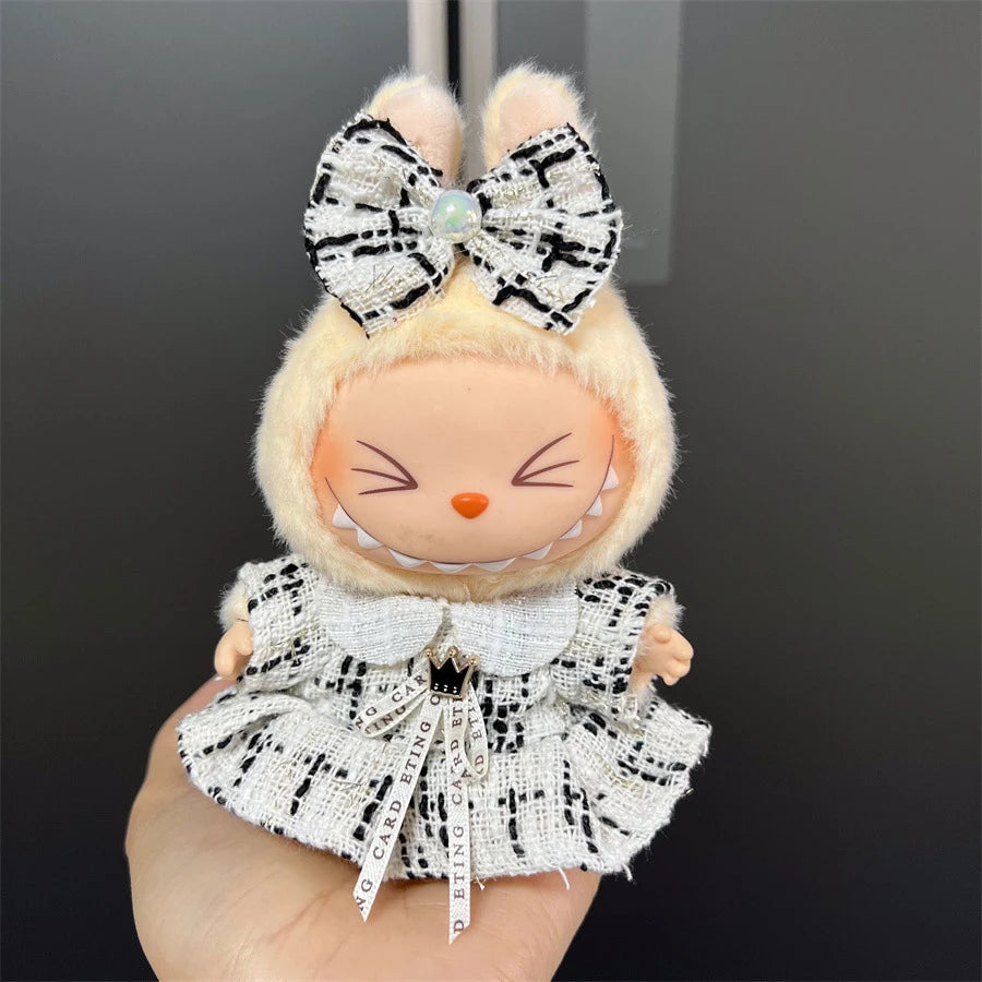 17cm Labubu Doll's Clothes Cute Fashion V1V2 Idol Clothing DIY Kids Gift Labubu Dress Cloak Gift Clothes Hair accessories Ropa - Shopifynow