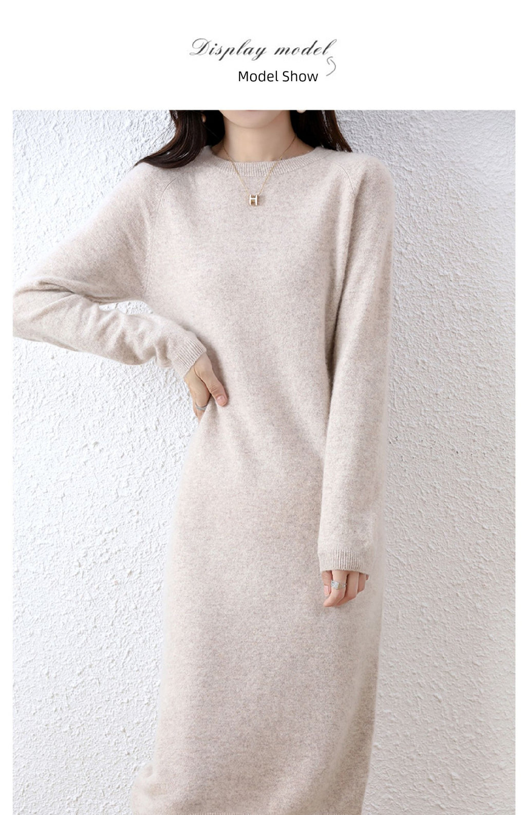 Erdos Mid-Length Sweater Skirt Cashmere Sweater Shopifynow