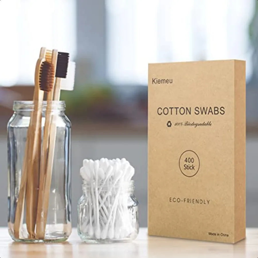 400 Count Organic Q Tips Cotton Swabs For Ears Eco Friendly Qtips For Ear Cotton Buds Shopifynow