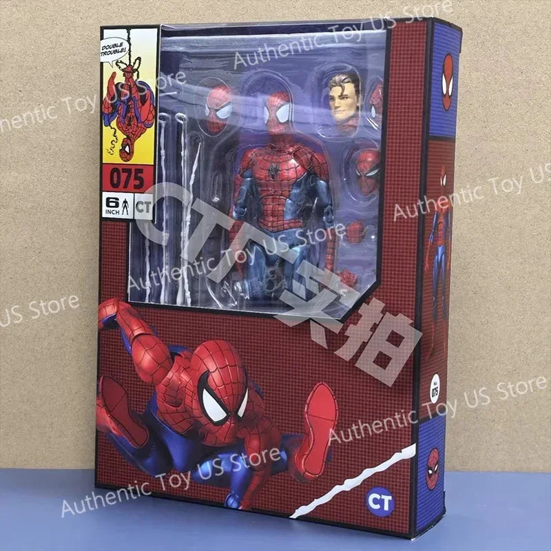 Original Ct Toys Spiderman Mafex 075 The Amazing Spider-Man Comic Ver Anime Action Figure Model Gifts Toys Shopifynow