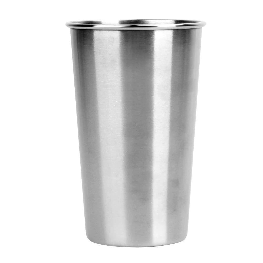 350 500ML Stainless Steel Cups with Juice Beer Glass Portion Cups 16oz Tumbler Pint Metal Kitchen Drinking Mug Bar Supply 1-5Pcs Shopifynow
