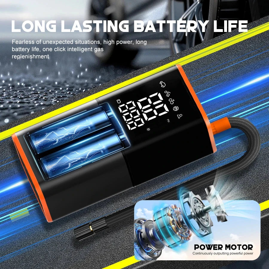 ABS Car Tyre Inflator Portable Air Compressor Car Inflatable Pumps Air Pump Suitable For Inflating Car Motorcycle Bicycle Shopifynow