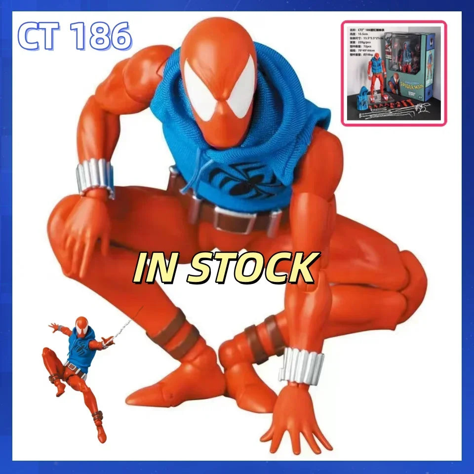 Ct Toys Scarlet Spider Action Figure Mafex 186 Ben Reily Figures Comic Ver. Spider-Man Anime Collection Ko Figure Model Toy Gift Shopifynow