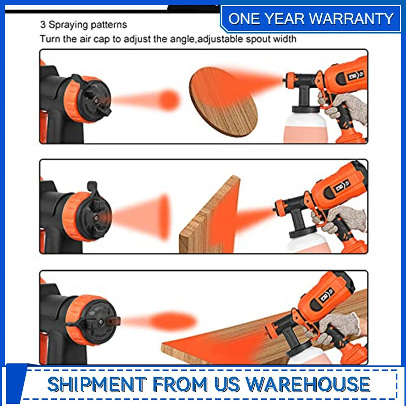 750W Paint Sprayer High Power HVLP Electric Spray Gun with 1200ml Easy Spraying and Cleaning for Home Painting By Prostormer Shopifynow