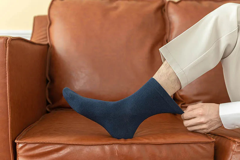 10 Pairs New Men's Cotton Socks Black Business Men Socks Soft Breathable Autumn Spring for Male White US6-10 Shopifynow