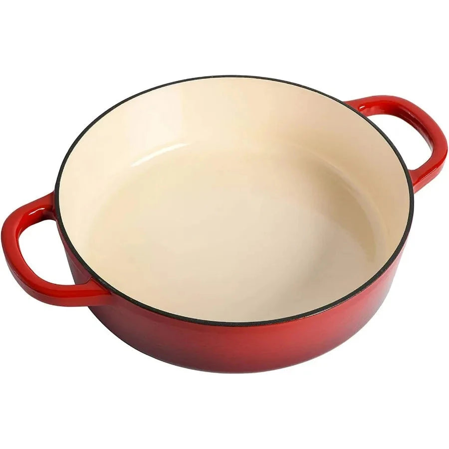 Crock Pot Artisan Enameled Cast Iron Braiser W Lid 5 Quart Scarlet Red Shopifynow