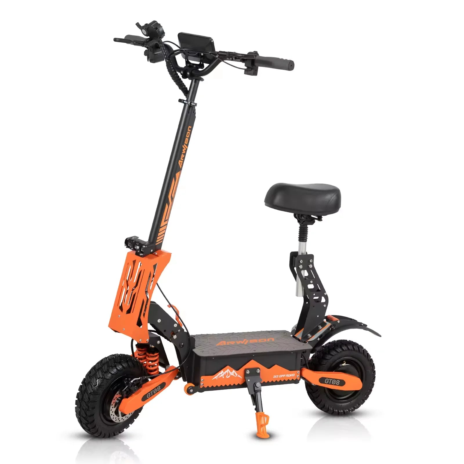 Arwibon 5600W Adult Electric Scooter Dual Motor Top Speed 46MPH,60V27AH, 11-inch Off-Road Tires Sport Folding eScooter with Seat Shopifynow