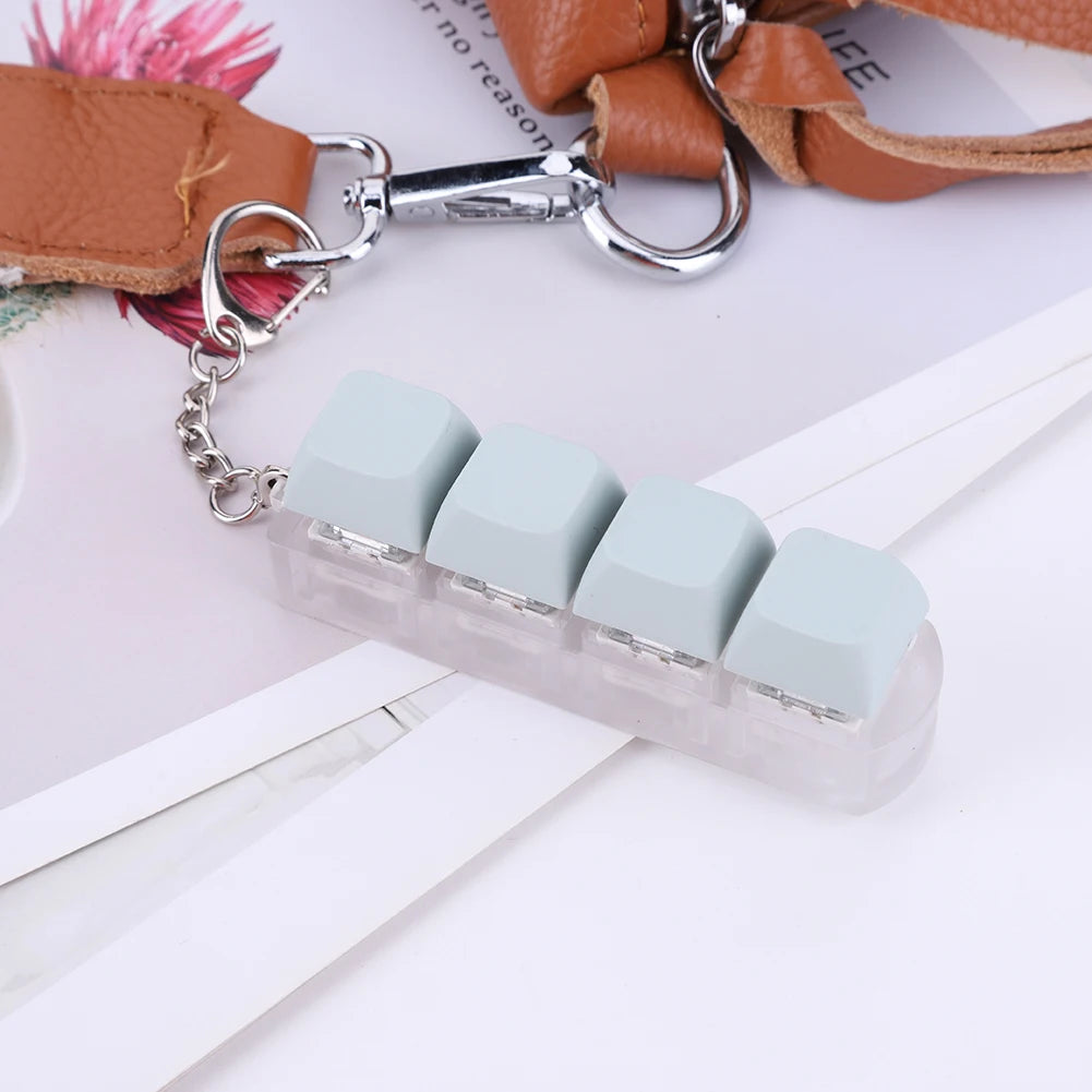 4 Keys Keyboard Keycaps Fidget Toy DIY Finger Keycaps Party Stress Relief Keyboard Caps Finger Button Fidget Decompression Toys - Shopifynow