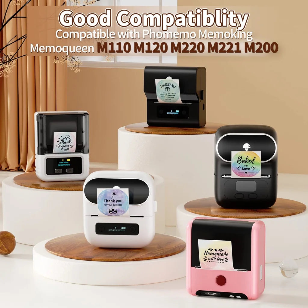 M110 Color Transparent Thermal Adhesive Label Roll,suit for phomemo M110/M200/M120/M220 E210 P50 DETONG P1 - Shopifynow