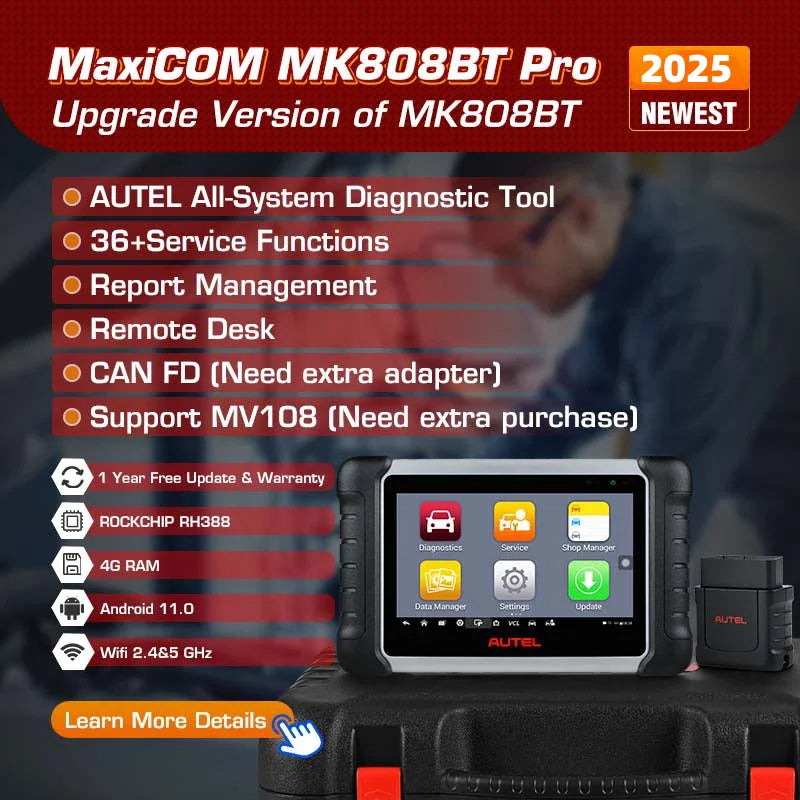 Autel MaxiCOM MK808BT PRO OBD2 Scanner Car Bi-directional Diagnostic Tool OBD2 Code Reader All System Diagnostic PK MK808KBT - Shopifynow