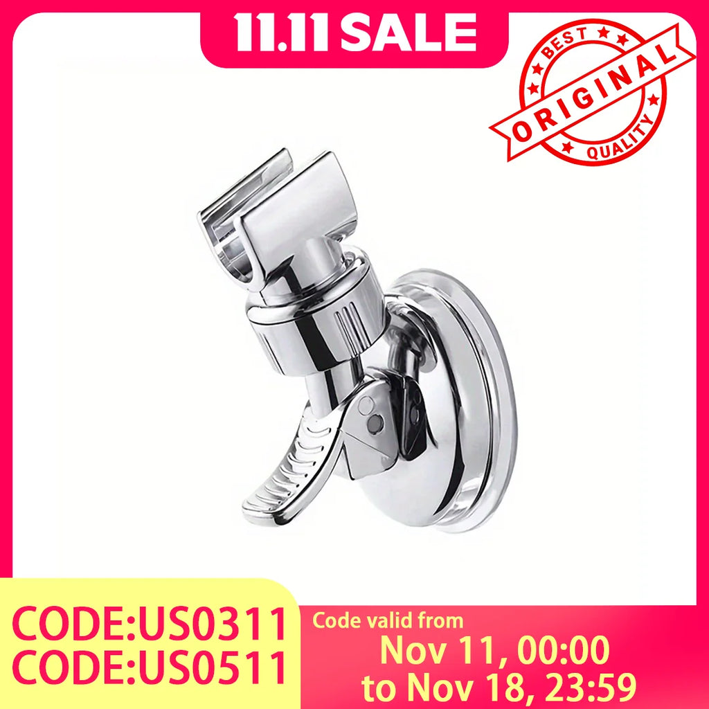 Adjustable Shower Head Holder - Strong Suction Cup Mount, No Drill Shower Arm Bracket for Handheld Sprayer, Bathroom Wall Instal Shopifynow