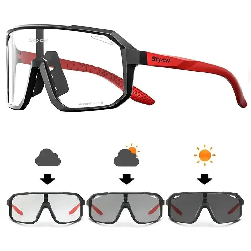 Cycling Glasses Photochromic Sunglasses Men Women Mountain Bike Road Eyewear New Bicycle Riding Outdoor Sports Hiking Goggles - Shopifynow