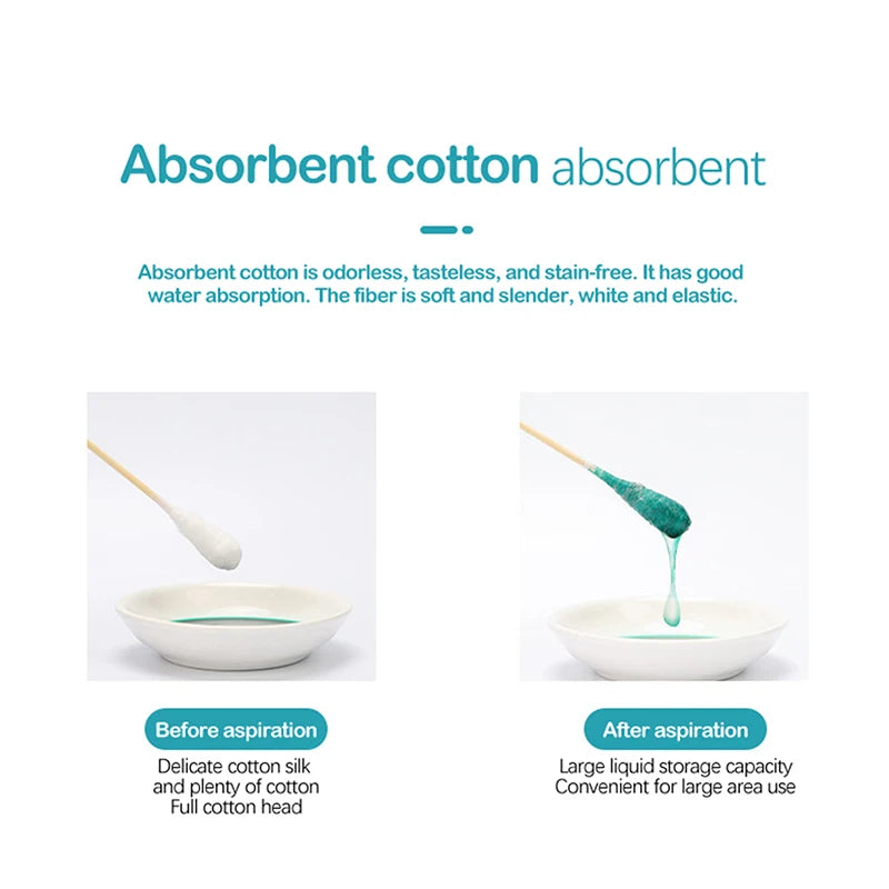 Disposable Sterile Medical Supplies Cotton Swabs Single Head Wound Sterilization Cleaning Wooden Long Cotton Swabs Stick Shopifynow