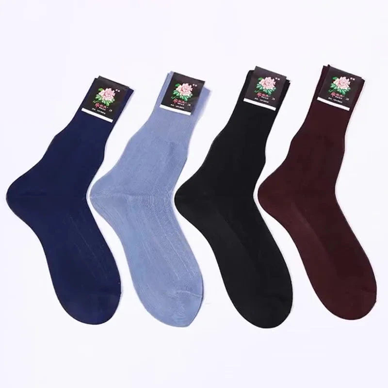 16 Pairs Men Ultra Thin Dress Socks Silk Sheer Soft Nylon Business Summer Sheer Man Breathable Crew Socks Shopifynow