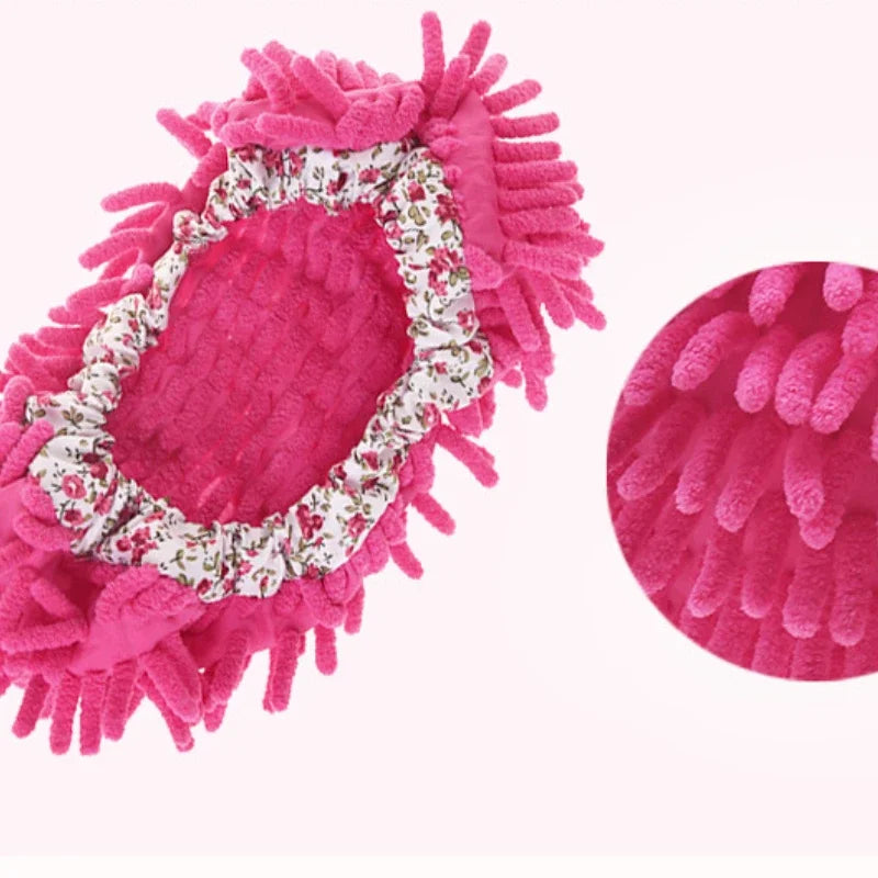 2pcs Bathroom Household Floor Cleaning Mop Cleaner Slippers Lazy Shoe Cover Microfiber Dust Cloth Mopping Shoes Floor Cleaning Shopifynow