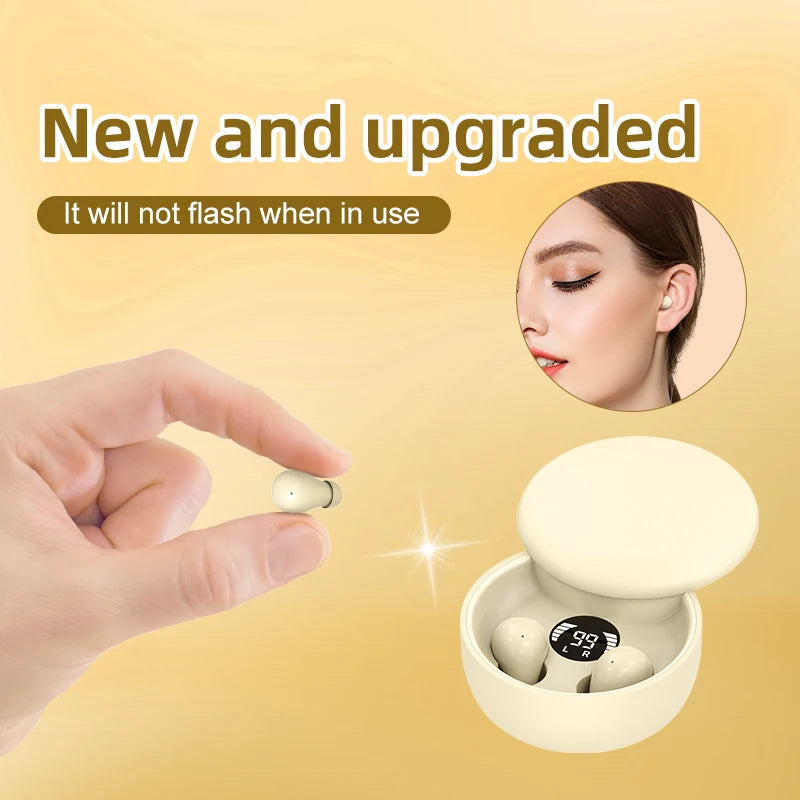SK26 Bluetooth 5.4 Wireless Earphones Small Earbuds Sleeping Sport Invisible Headphones Bass Sound Quality Headset Sliding Cover Shopifynow