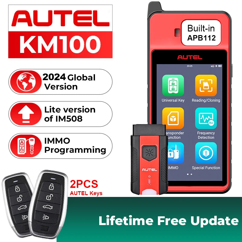 Autel MaxiIM KM100 Key Fob Programmer Immobilizer Tool Key Creation IMMO Learning Chip Read Write Cloning Frequency Detection - Shopifynow