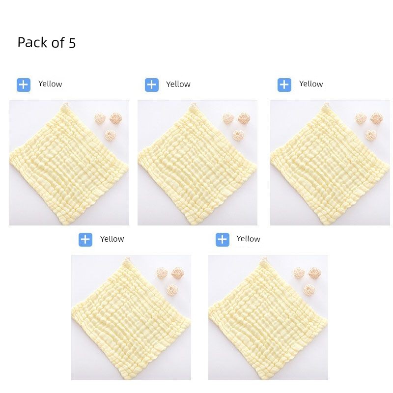 Baby Pure Cotton Gauze Towel Saliva Towel Baby Washing Face Small Square Towel Newborn Baby Child Dedicated Product Soft Bath Towel Shopifynow