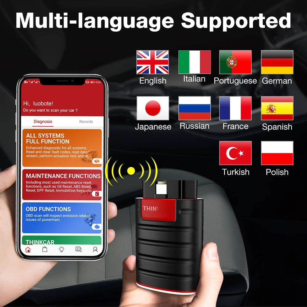 2025 THINKCAR New Thinkdiag ALL System Car Diagnostic Tools ECU Coding Active Test 16 Reset 1 Year Free OBD2 Scanner code reader - Shopifynow