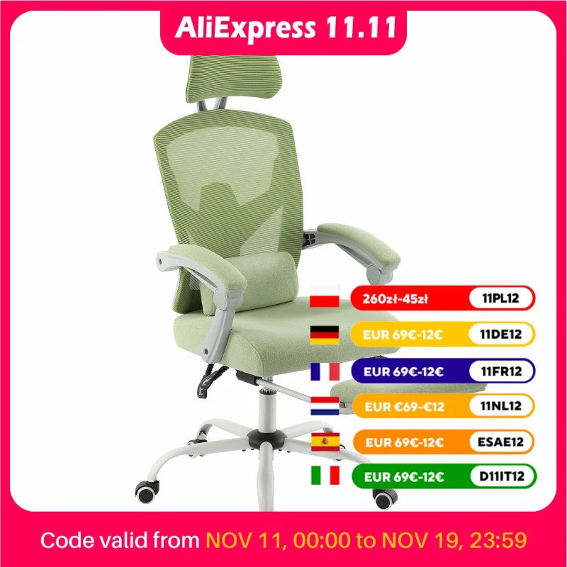 JHK Ergonomic Reclining High Back Mesh Living Room Rocking Gaming Chair Computer Desk Swivel Rolling  Lumbar Support Pillow Shopifynow