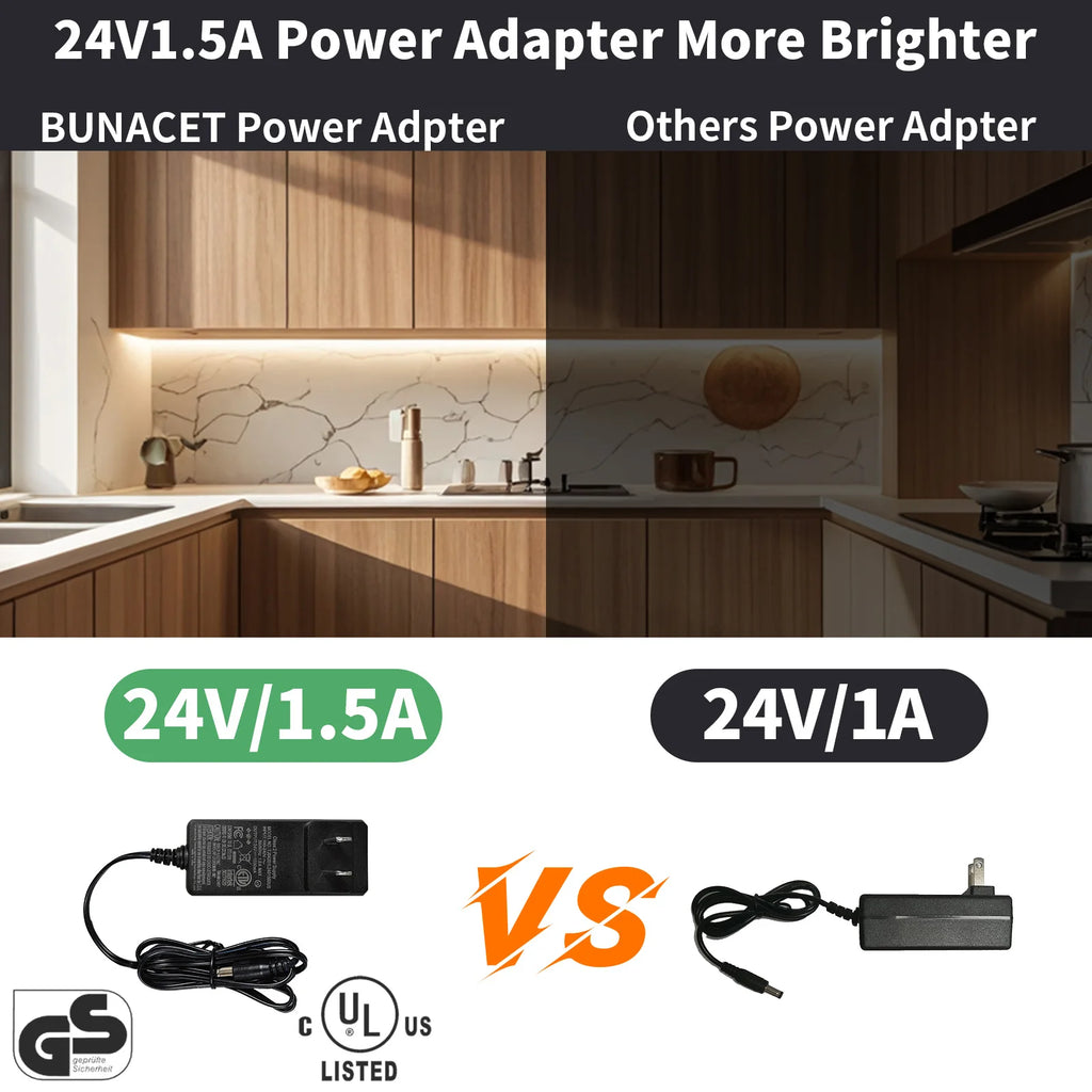 COB LED Strip Light 12m/roll Warm White 3000K 65000K High Lumen CRI 90+ with RF Remote for Bedroom Counter Under Cabinet Kitchen