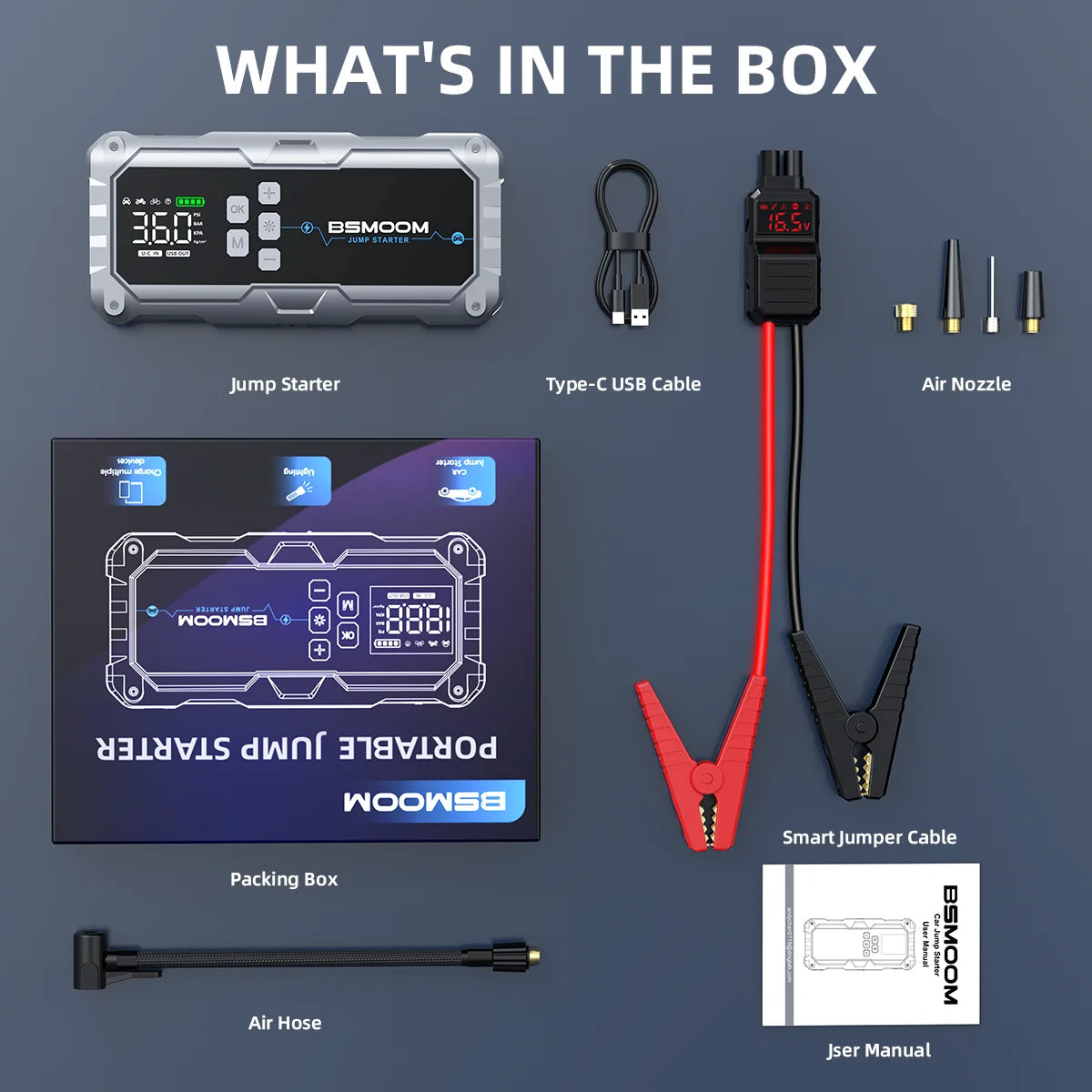 Car Jump Starter Air Compressor Power Bank 12V 21800mAh/26800mAh Starting Device Emergency Car Battery Charger Booster Buster - Shopifynow