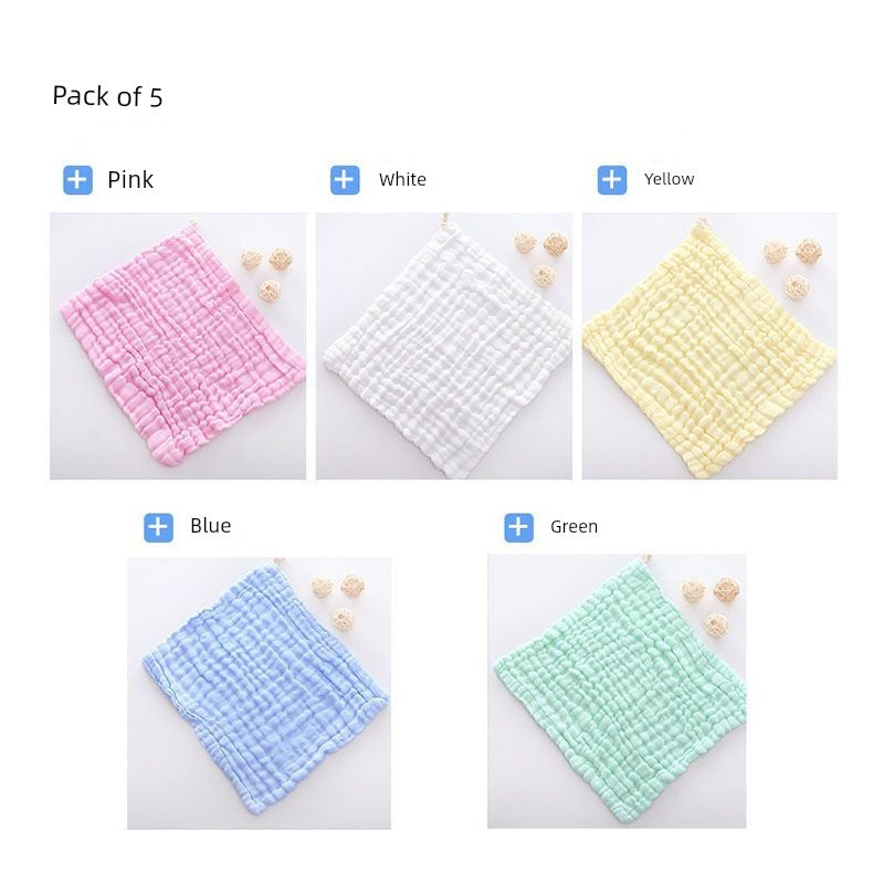 Baby Pure Cotton Gauze Towel Saliva Towel Baby Washing Face Small Square Towel Newborn Baby Child Dedicated Product Soft Bath Towel Shopifynow