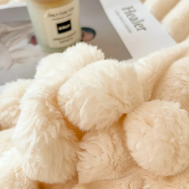Luxurious Super Soft Faux Rabbit Fur Blanket - Warm & Cozy Throw for Couch, Bed & Travel - Versatile All-Season Gift Shopifynow