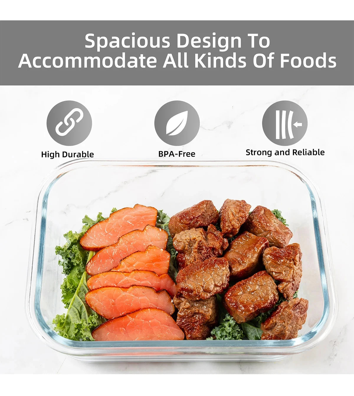 16-Piece Glass Food Storage Containers Set, Leakproof Airtight BPA-Free, Microwave & Oven Safe, Stackable Kitchen Organizers wit Shopifynow