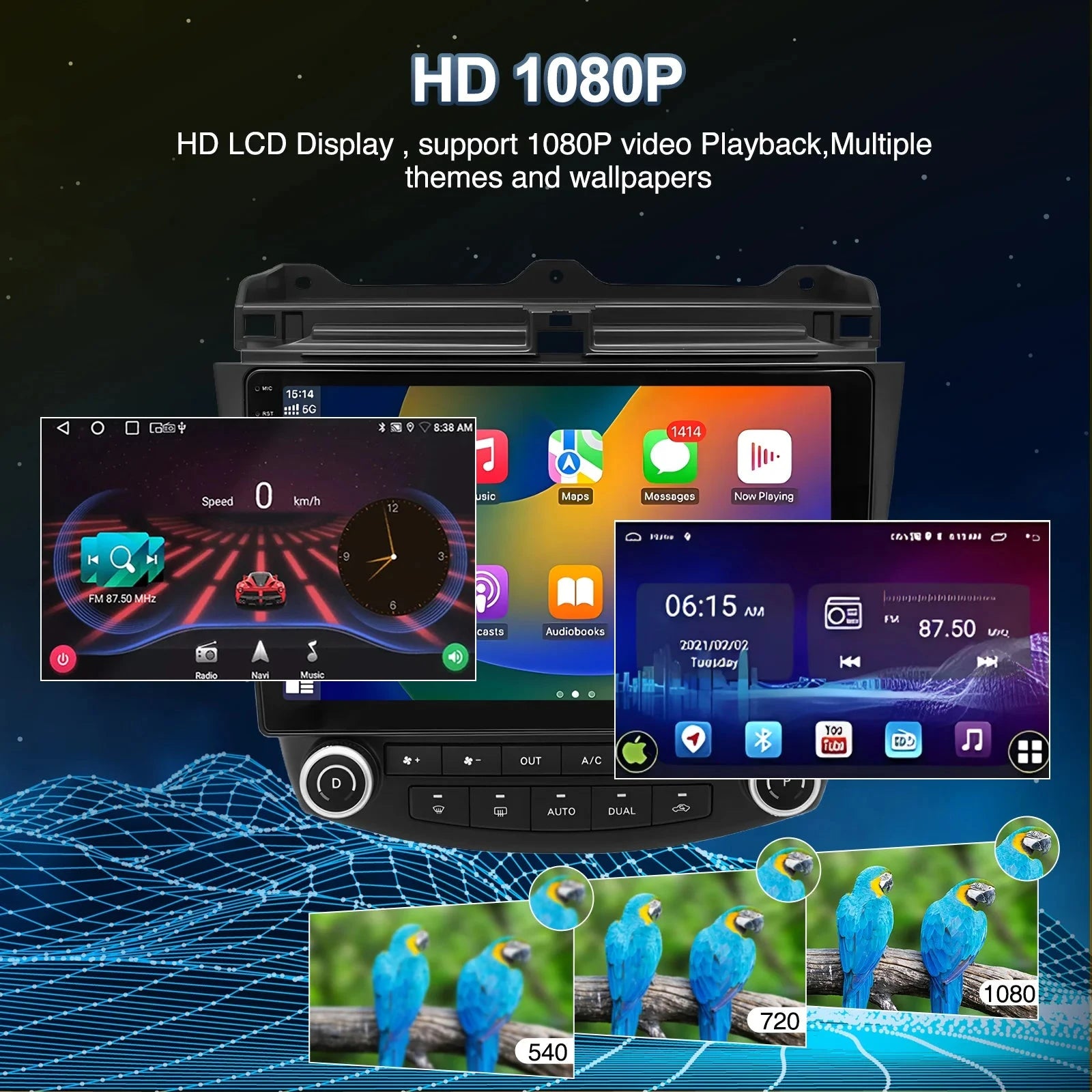 10.1 Inch Android13 Wireless Car Carplay Android Navigation Reversing Camera All-in-one 2+32G CarPlay GPS For Honda Accord 03-07 Shopifynow