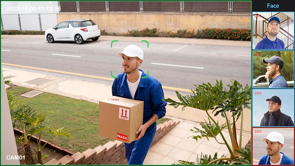 H.View 4K 8Mp poe Cctv Security Camera System Home Video Surveillance Kit 8Ch Nvr Audio Outdoor Ip Camera xmeye app