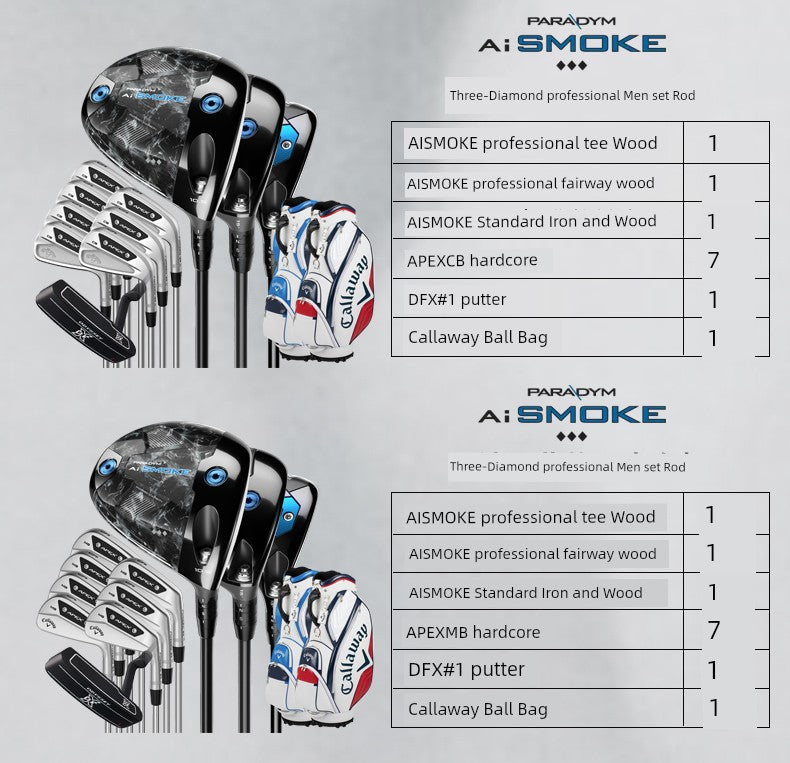 24 New Arrival Callaway Caraway Golf Club Rod Set Male AI Smoke Wooden Pole Matching Apex Iron Pole Shopifynow