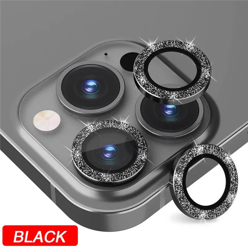Camera Lens Protector For iPhone 11 12 13 Pro Max Mini 14 15 Pro Max Diamond Metal Protective Glass For iPhone 14 15 Plus Lens - Shopifynow