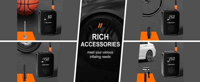 1pc Car Wireless Air Pump 150PSI Portable Electric Tire Inflation For Car Bicycle Motorcycle Air Compressor Inflator US Shipping Shopifynow