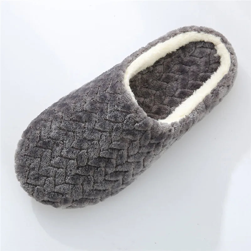 Women Winter Home Fur Slippers Cartoon Cat Non-Slip Soft Warm House Indoor Bedroom Men Couples Boys Girl Memory Foam Floor Shoes