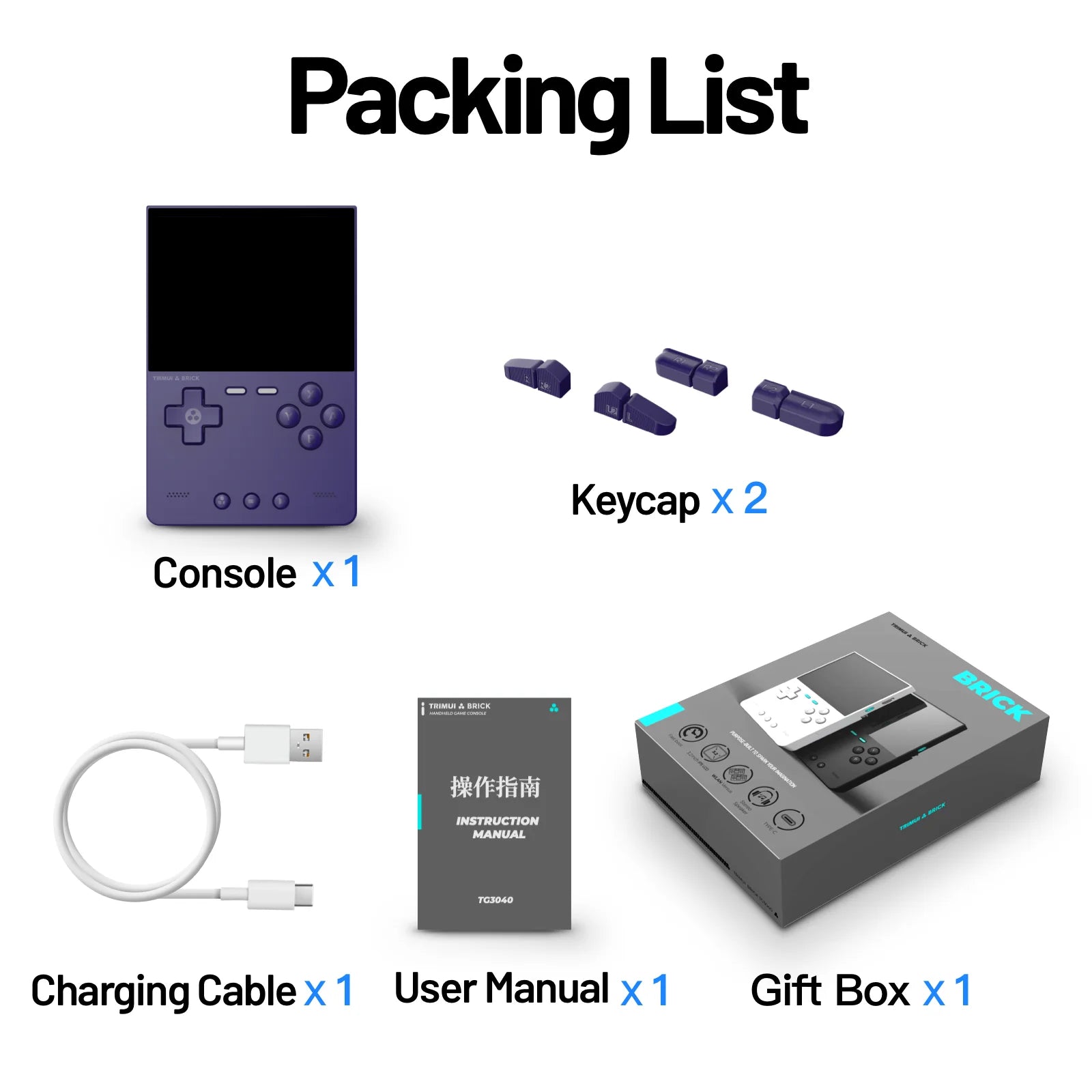 AMPOWN Trimui BRICK Handheld Game Players Consoles 3.2'' IPS Screen Emulator Portable Retro Video Games Linux System Allwinner - Shopifynow