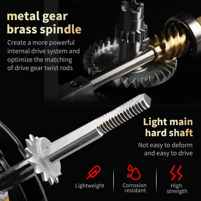 1 Piece Two-Hand Rotating Fishing Reel, He1000-7000 Series, 5.2:1 Gear Ratio, 22.05lb Extraction, Smooth and Sensitive Aluminum Alloy Body, Pa Nylon, Left/Right Hands Can Be Changed, Suitable for Freshwater and Saltwater - Shopifynow