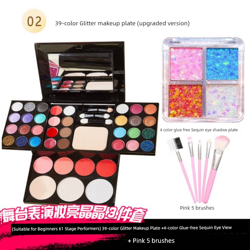 39 Colors Cosmetic Powder Box Makeup Set Complete Set Non-Toxic Stage Performance Eye Shadow Plate Kids 61 Blush Shopifynow