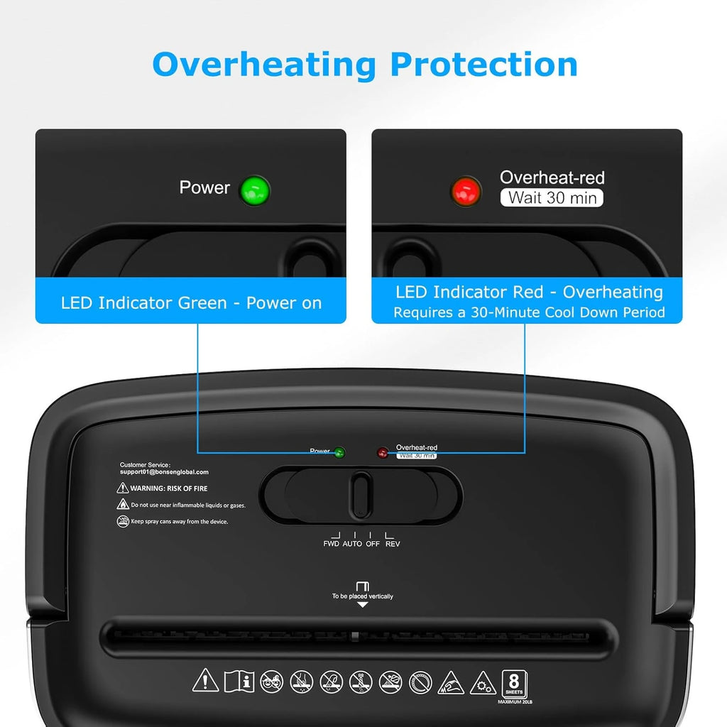 6-Sheet Cross-Cut Paper Shredder with 3.4-Gallon Wastebasket for Home Office Shreds Credit Cards,Paper, Mail, Staples and Clips Shopifynow