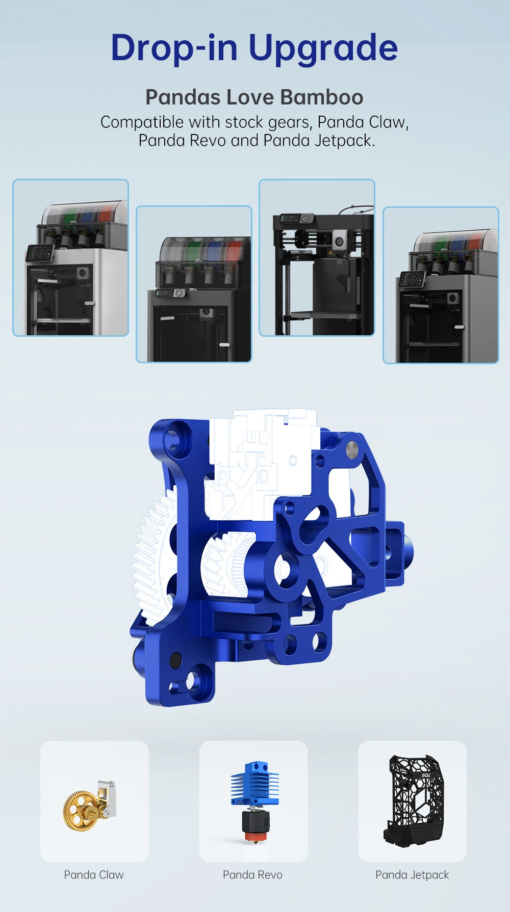 BIGTREETECH Panda Extruder Lightweight Precision CNC Machined For Bambu Lab P1P P1S X1C X1E Panda Claw Panda Revo Panda Jetpack - Shopifynow