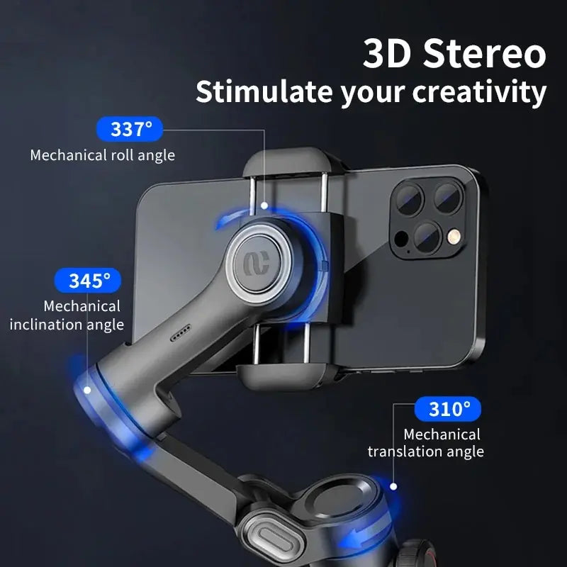 AOCHUAN 3-Axis Handheld Gimbal Stabilizer SmartXE for Smartphone for iPhone Android AI Face Tracking TikTok Vlog - Shopifynow