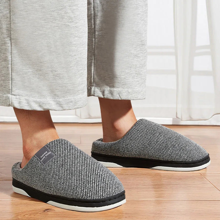 Bedroom Slipper for men Memory Foam Warm Soft Non Slip Wear resistant High Quality Indoor Shoes men Luxury